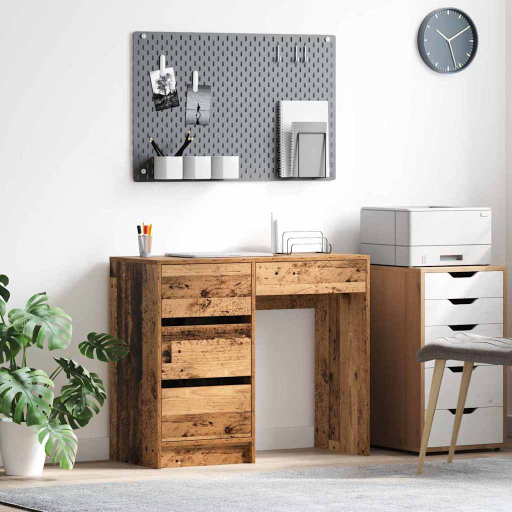 Desk with Drawer Old Wood 90 x 37.5 x 75 cm Engineered Wood