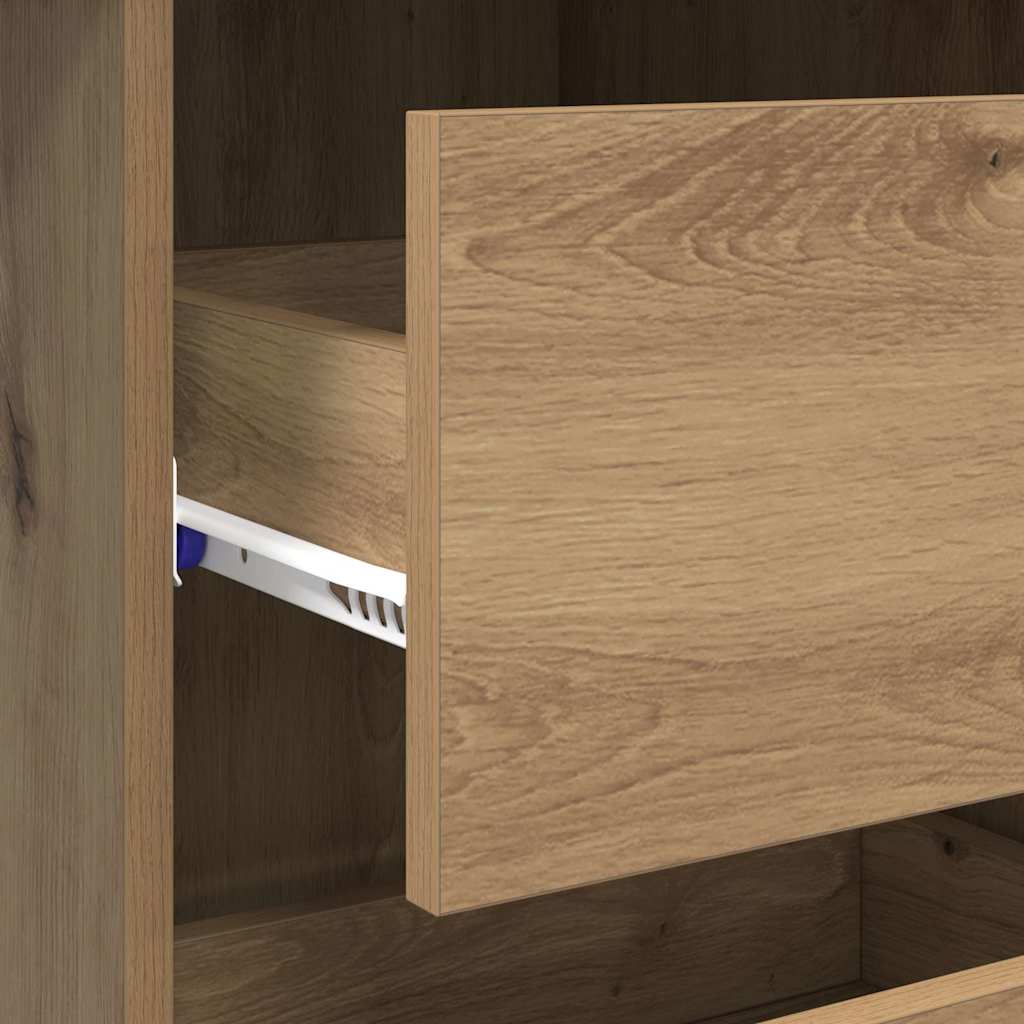 Desk with Drawer Artisan Oak 90 x 37.5 x 75 cm Engineered Wood