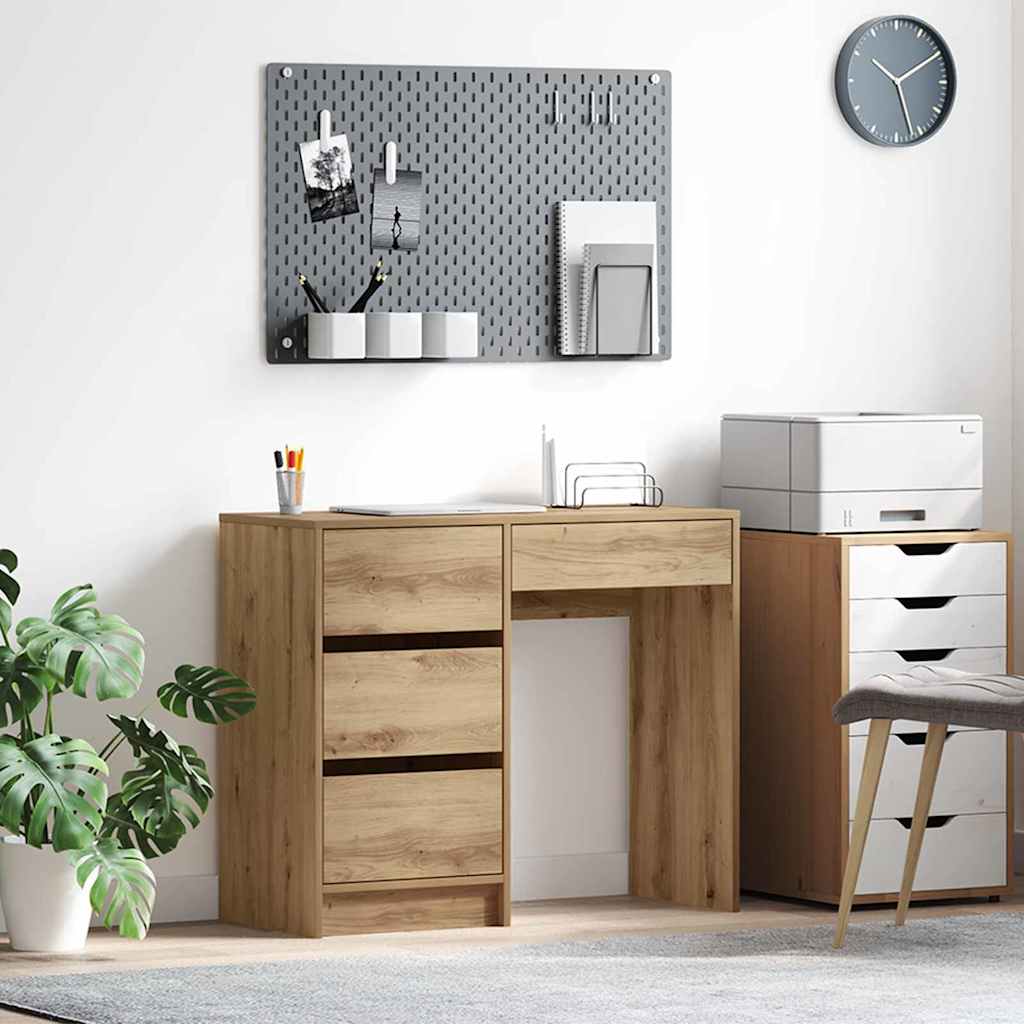 Desk with Drawer Artisan Oak 90 x 37.5 x 75 cm Engineered Wood