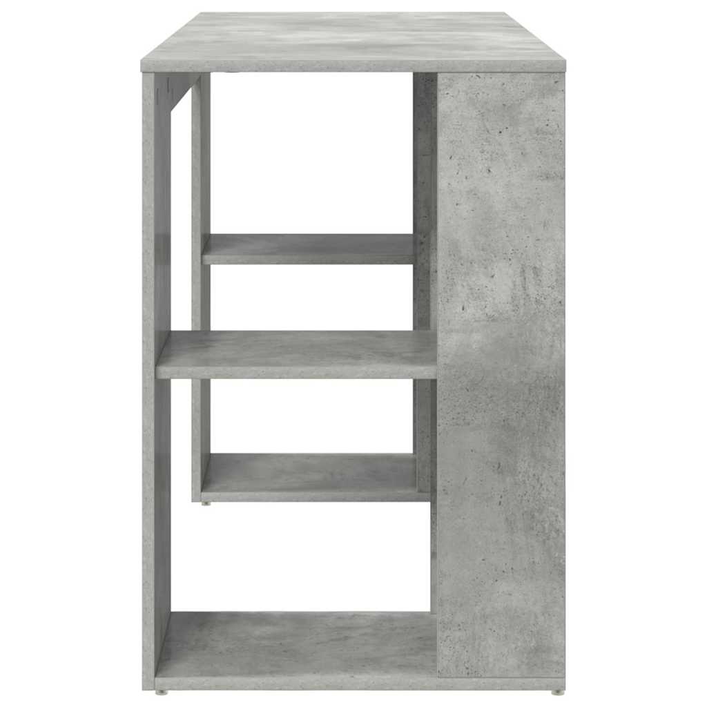 Desk Concrete Grey 130 x 50.5 x 75 cm Engineered Wood
