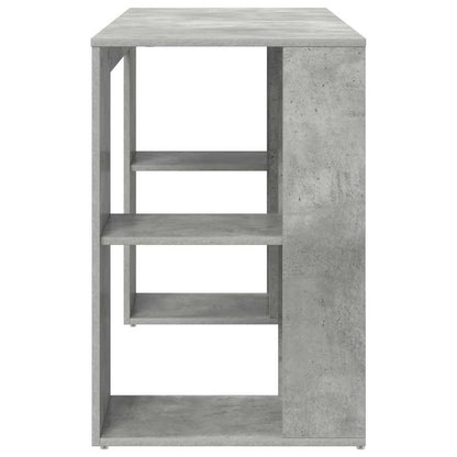 Desk Concrete Grey 130 x 50.5 x 75 cm Engineered Wood