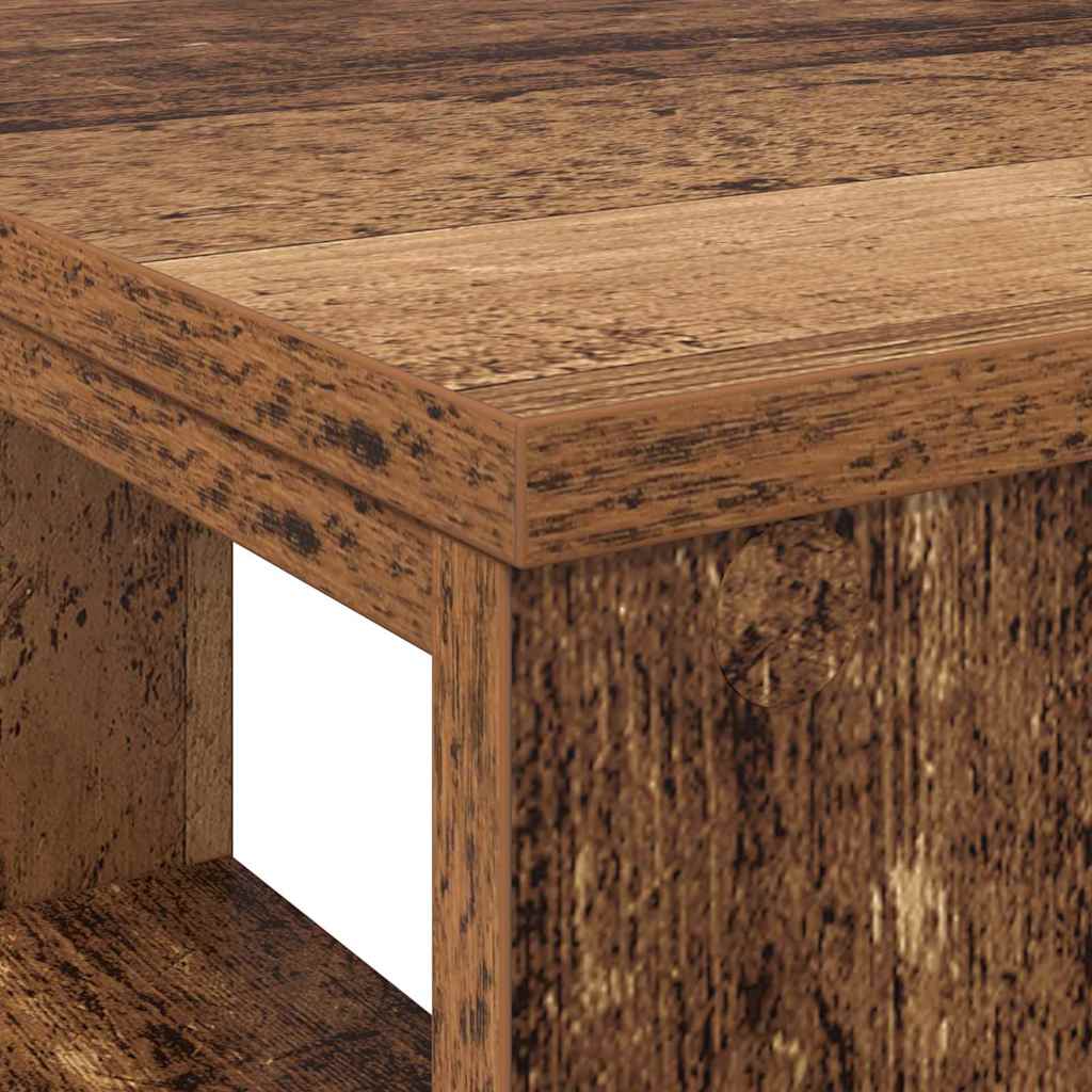 Desk with Shelf Old Wood 90 x 50 x 75 cm Engineered Wood
