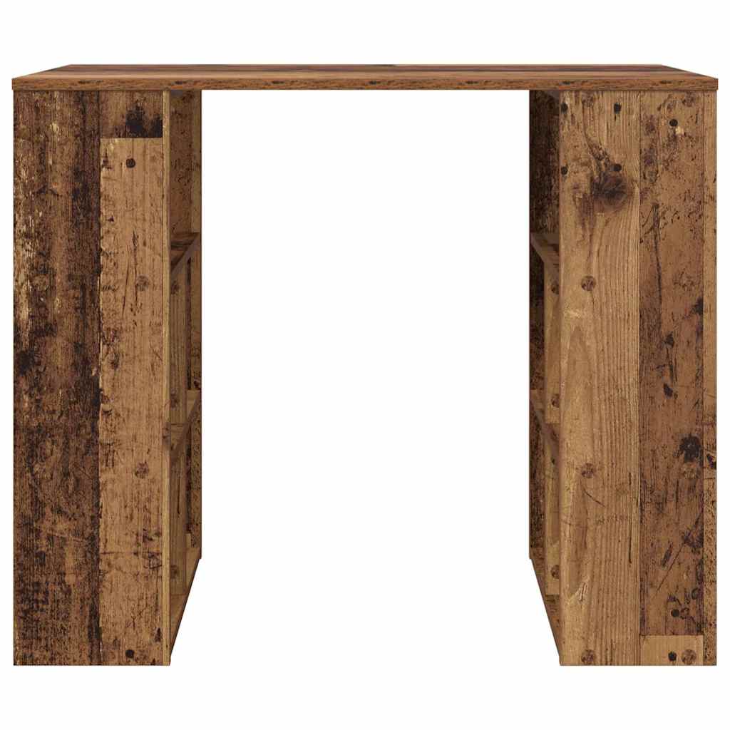 Desk with Shelf Old Wood 90 x 50 x 75 cm Engineered Wood