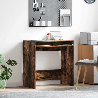 Desk with Drawer Smoked Oak 77.5 x 43 x 79 cm Engineered Wood
