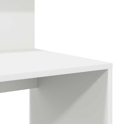 Desk with Shelf White 90 x 48 x 101.5 cm Engineered Wood