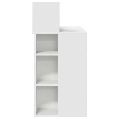 Desk with Shelf White 90 x 48 x 101.5 cm Engineered Wood