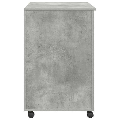 Desk with Wheels Concrete Grey 91 x 50 x 77 cm Engineered Wood