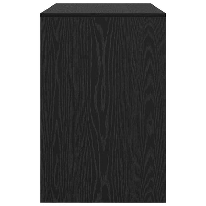 Desk with Shelf Black Oak 102 x 50 x 75 cm Engineered Wood