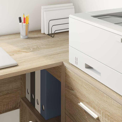 Desk with Shelf Sonoma Oak 102 x 50 x 75 cm Engineered Wood