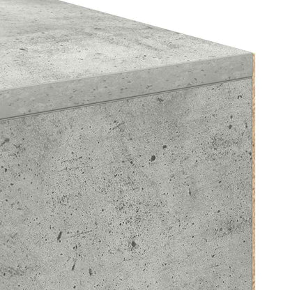 Desk with Shelf Concrete Grey 102 x 50 x 75 cm Engineered Wood
