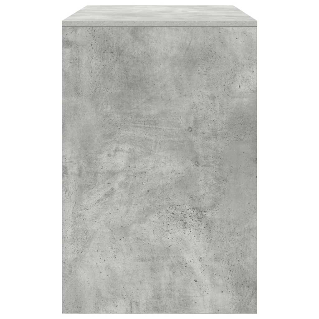 Desk with Shelf Concrete Grey 102 x 50 x 75 cm Engineered Wood