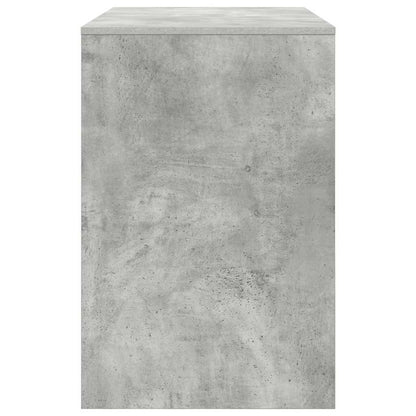 Desk with Shelf Concrete Grey 102 x 50 x 75 cm Engineered Wood