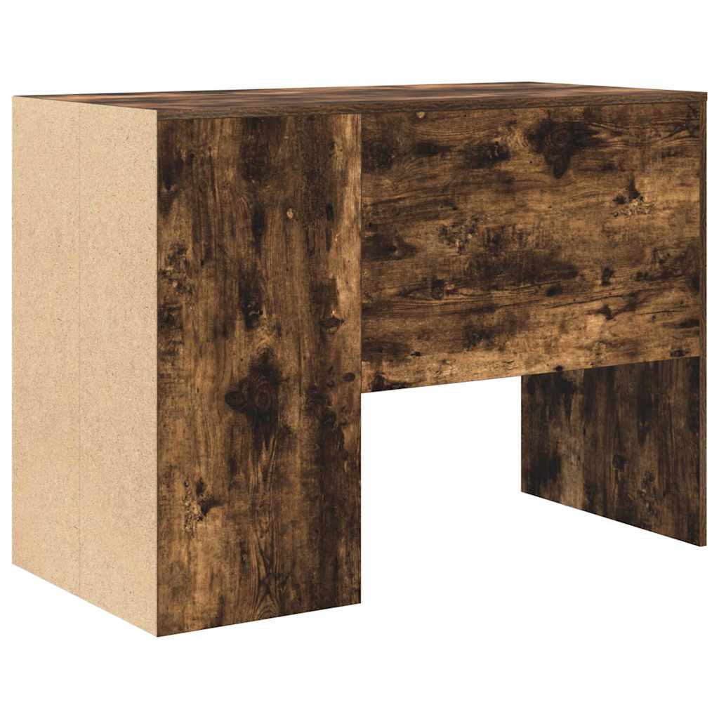 Desk with Shelf Smoked Oak 102 x 50 x 75 cm Engineered Wood