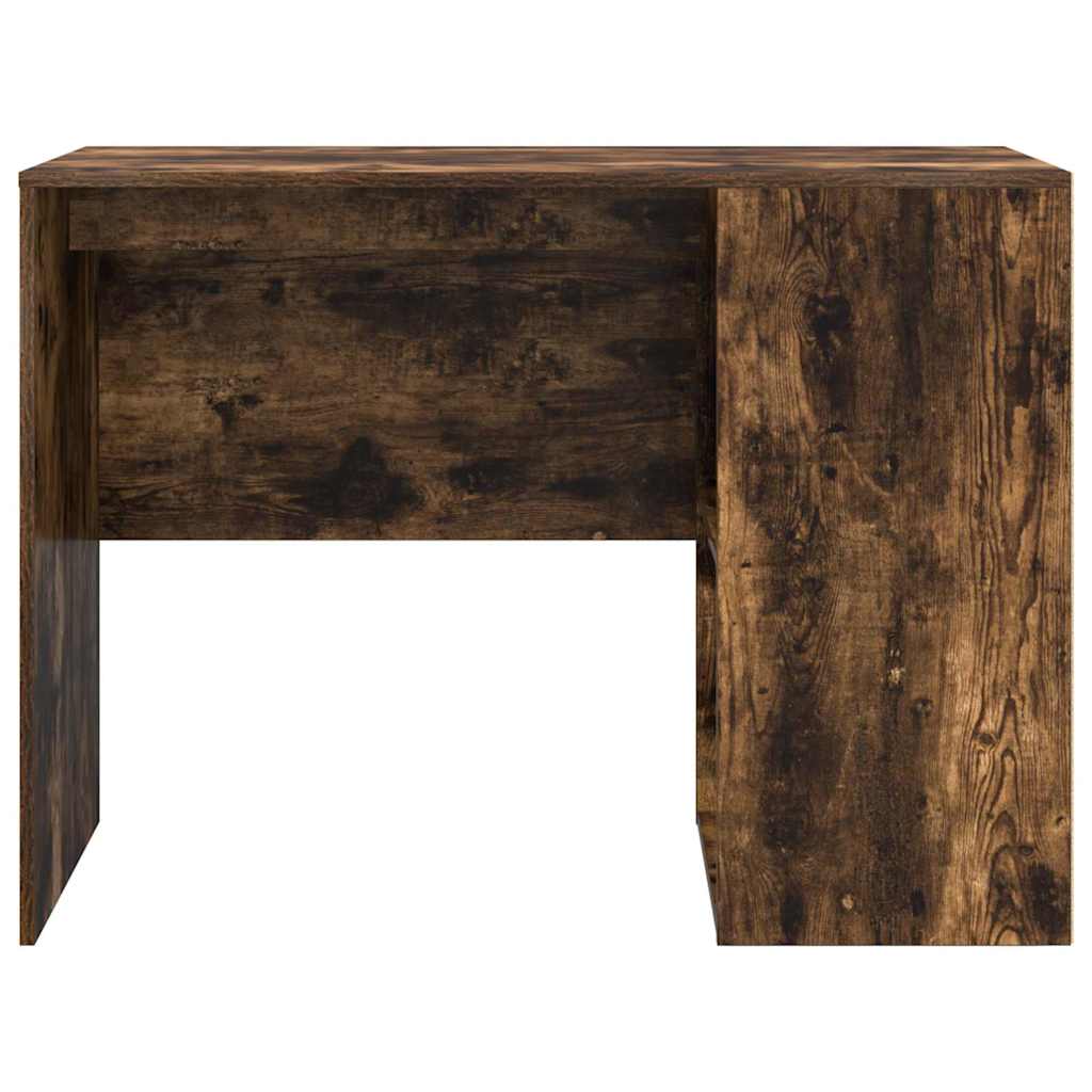 Desk with Shelf Smoked Oak 102 x 50 x 75 cm Engineered Wood