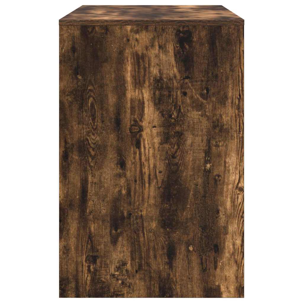 Desk with Shelf Smoked Oak 102 x 50 x 75 cm Engineered Wood