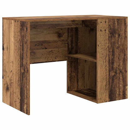 Desk with Shelf Old Wood 102 x 50 x 75 cm Engineered Wood