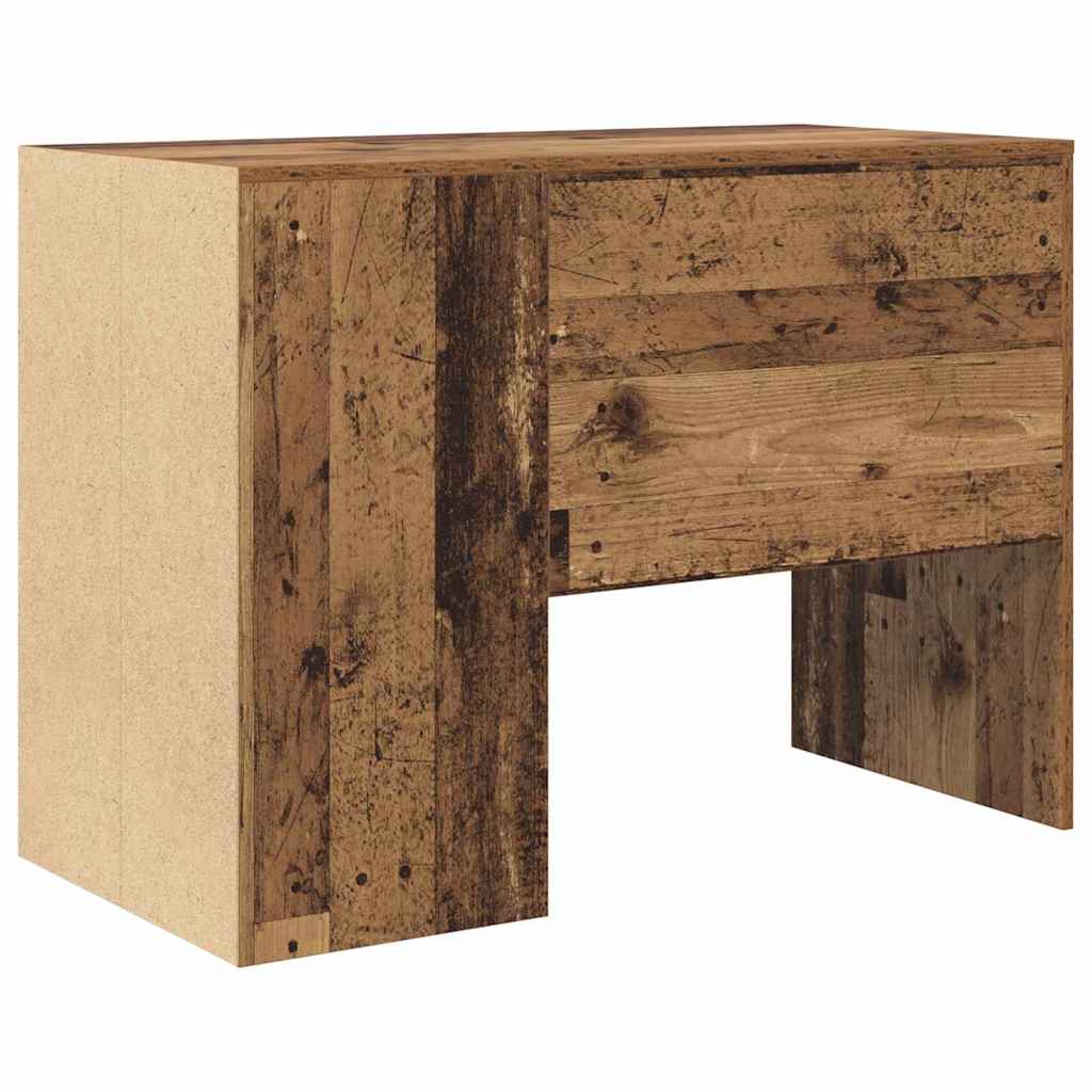 Desk with Shelf Old Wood 102 x 50 x 75 cm Engineered Wood