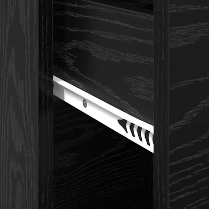 Sideboard with Drawer Black Oak 38 x 34 x 75 cm