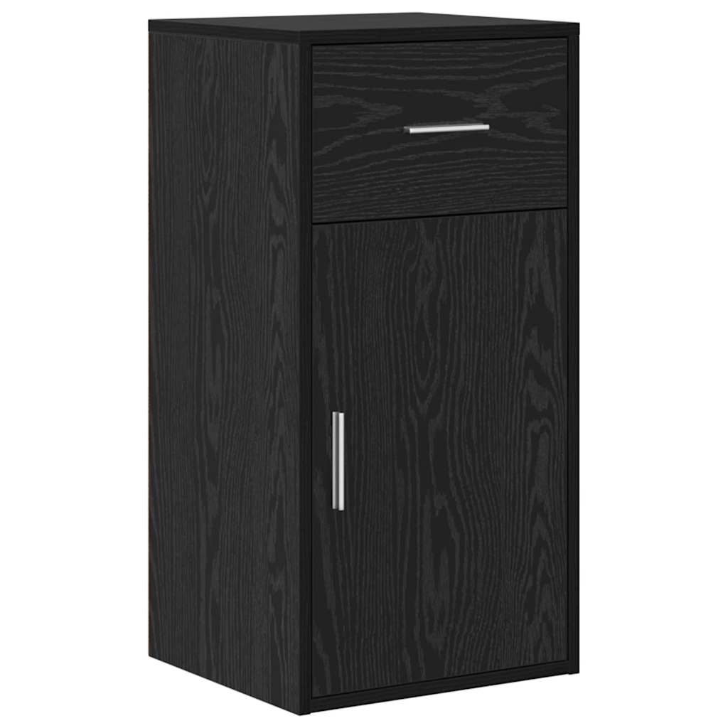 Sideboard with Drawer Black Oak 38 x 34 x 75 cm