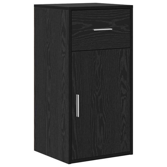 Sideboard with Drawer Black Oak 38 x 34 x 75 cm
