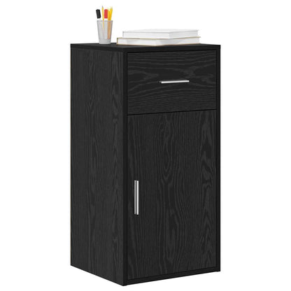 Sideboard with Drawer Black Oak 38 x 34 x 75 cm
