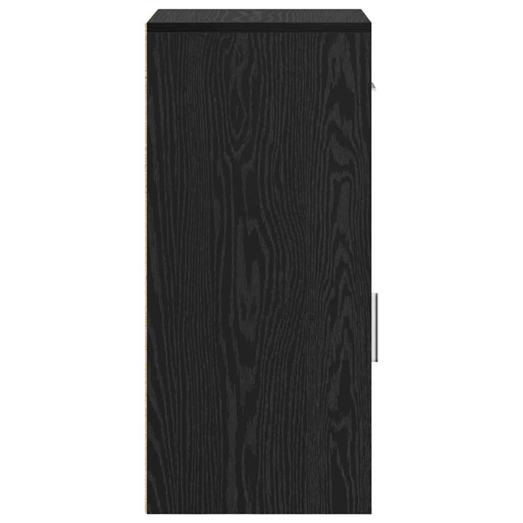 Sideboard with Drawer Black Oak 38 x 34 x 75 cm