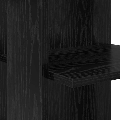 Corner Desk Black Oak 140 x 113.5 x 75 cm Engineered Wood