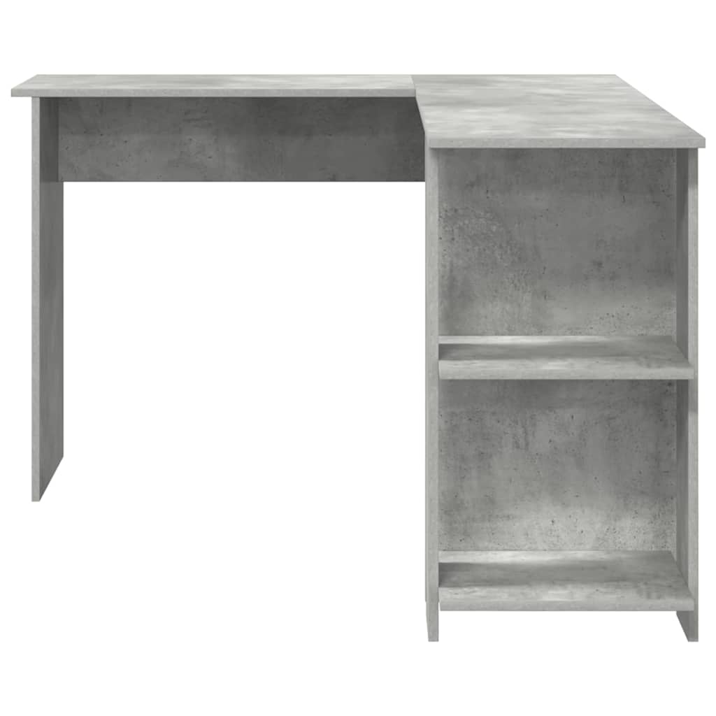Corner Desk Concrete Grey 140 x 113.5 x 75 cm Engineered Wood