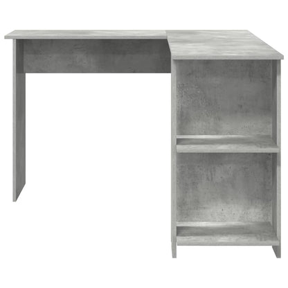 Corner Desk Concrete Grey 140 x 113.5 x 75 cm Engineered Wood
