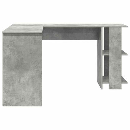 Corner Desk Concrete Grey 140 x 113.5 x 75 cm Engineered Wood