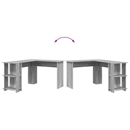 Corner Desk Grey Sonoma 140 x 113.5 x 75 cm Engineered Wood