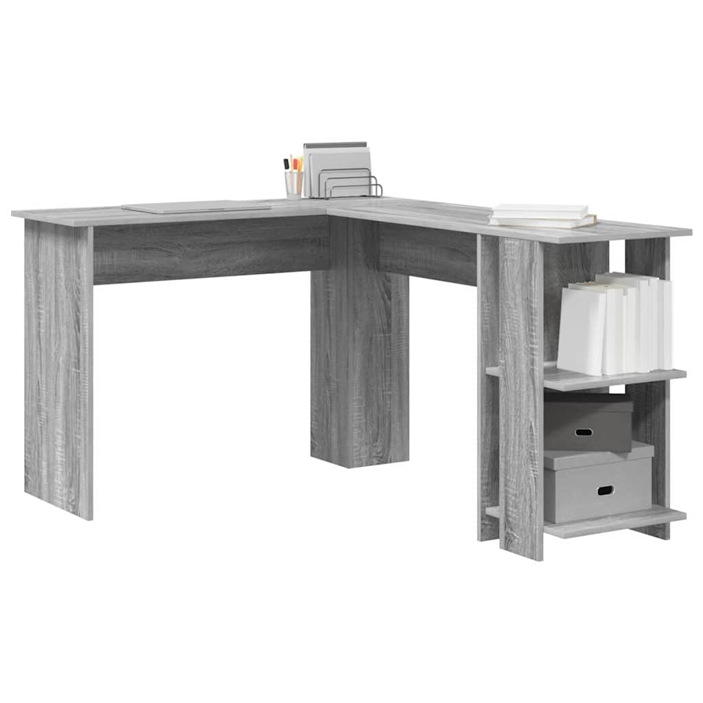 Corner Desk Grey Sonoma 140 x 113.5 x 75 cm Engineered Wood