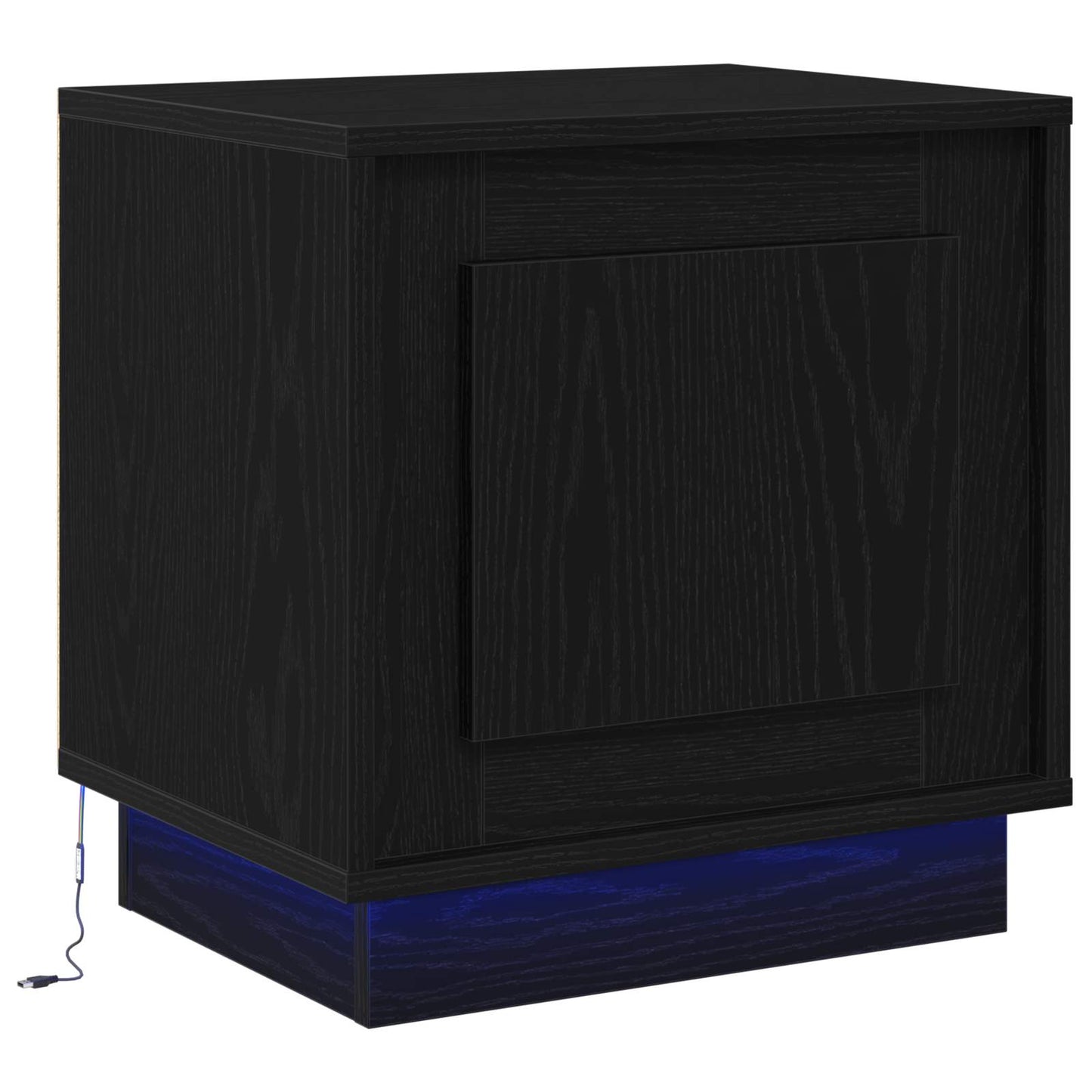 Bedside Cabinet Black 44 x 34.5 x 45 cm Engineered Wood