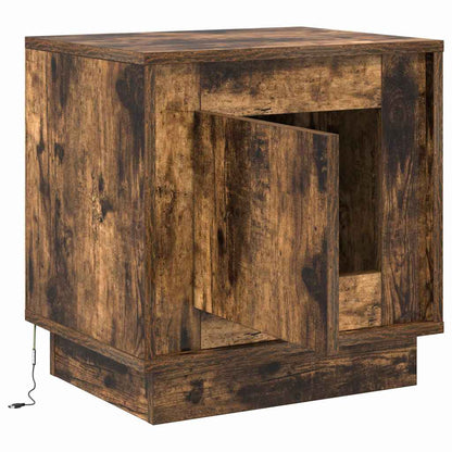 Bedside Cabinet 2 pcs Smoked Oak 44 x 34.5 x 45 cm