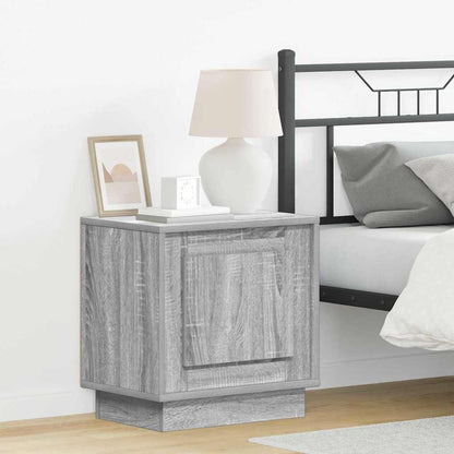 Bedside Cabinet Grey 44 x 34.5 x 45 cm Engineered Wood
