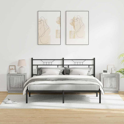 Bedside Cabinet 2 pcs Grey 44 x 34.5 x 45 cm Engineered Wood