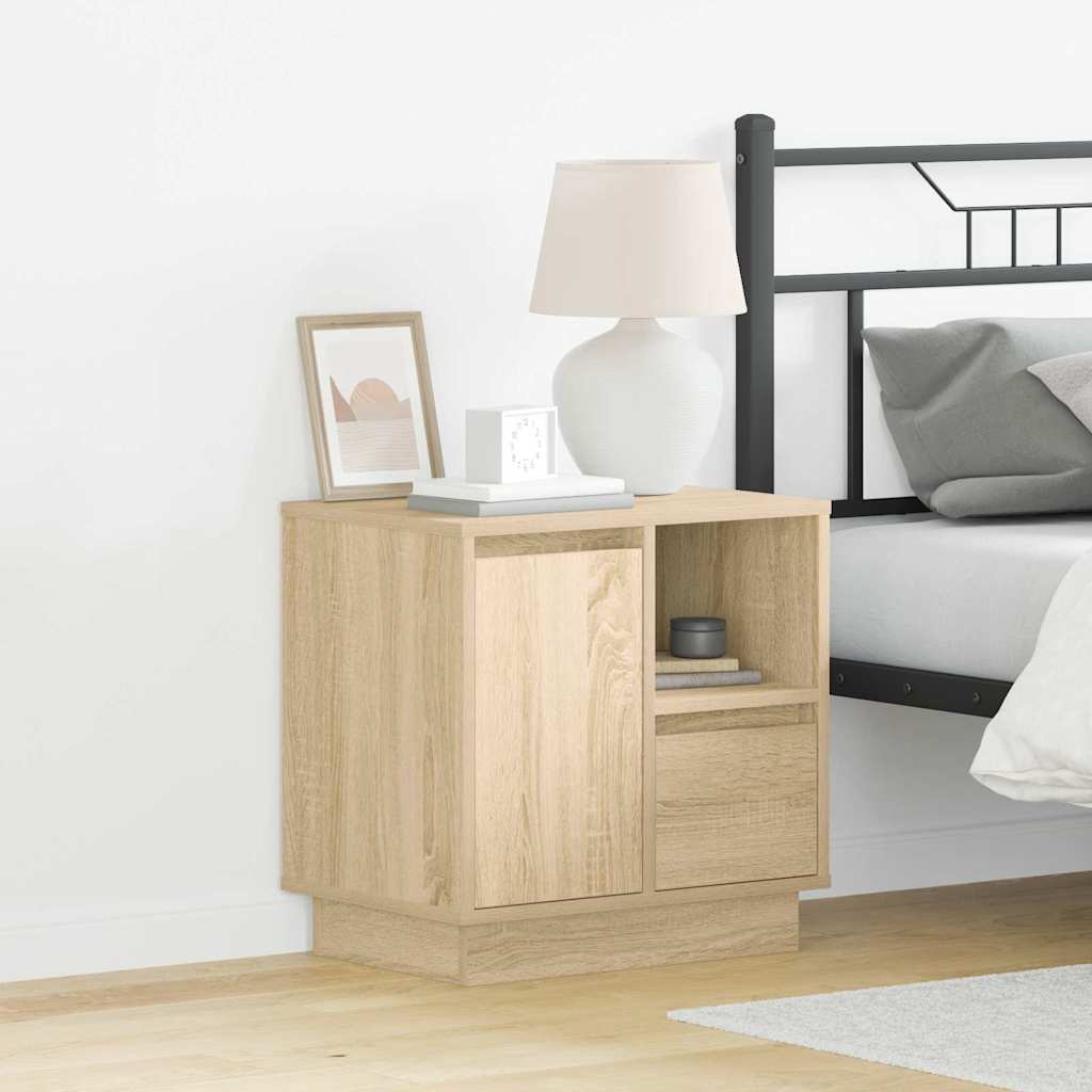 Bedside Cabinet with Drawer 2 pcs Sonoma Oak 50 x 34.5 x 50 cm