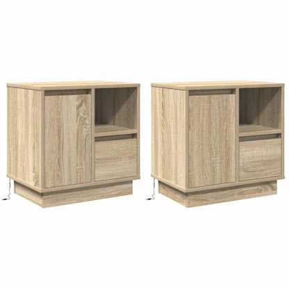 Bedside Cabinet with Drawer 2 pcs Sonoma Oak 50 x 34.5 x 50 cm