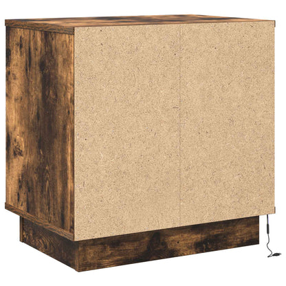 Bedside Cabinet with Drawer 2 pcs Smoked Oak 50 x 34.5 x 50 cm