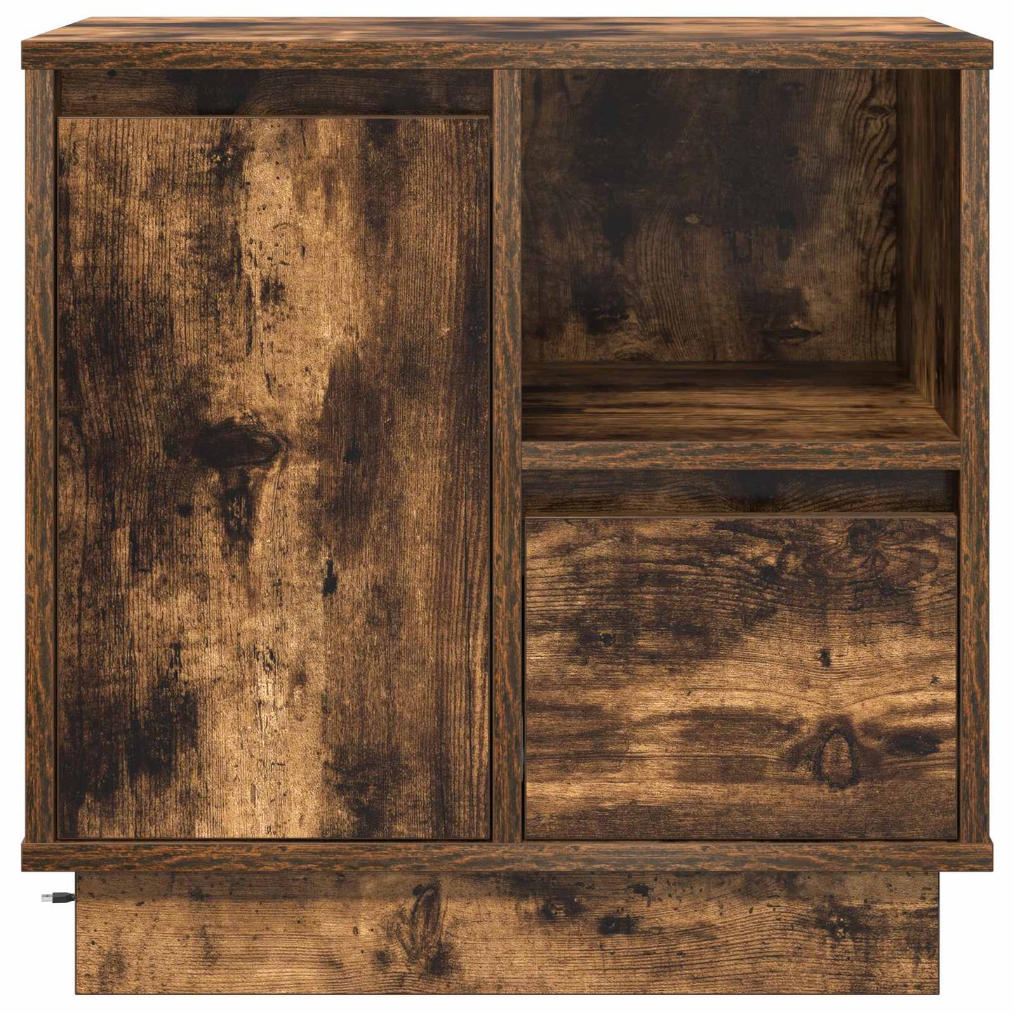 Bedside Cabinet with Drawer 2 pcs Smoked Oak 50 x 34.5 x 50 cm