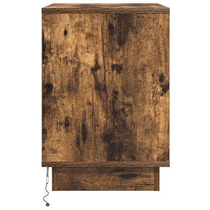 Bedside Cabinet with Drawer 2 pcs Smoked Oak 50 x 34.5 x 50 cm