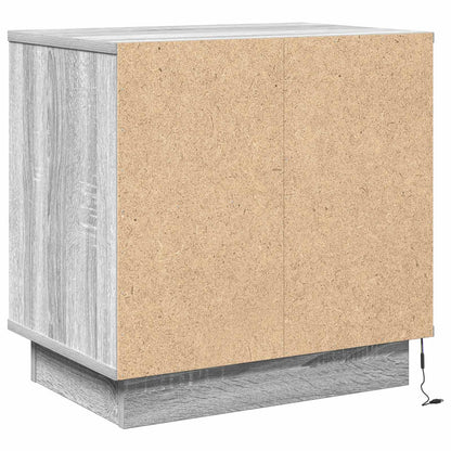 Bedside Cabinet 2 pcs Grey 50 x 34.5 x 50 cm Engineered wood