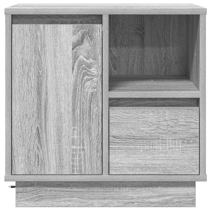 Bedside Cabinet 2 pcs Grey 50 x 34.5 x 50 cm Engineered wood