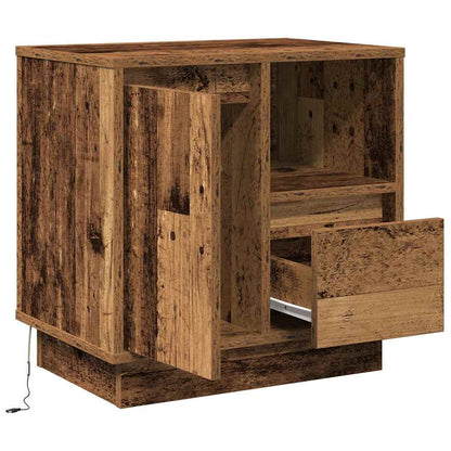 Bedside Cabinet with Drawer 2 pcs Old Wood 50 x 34.5 x 50 cm