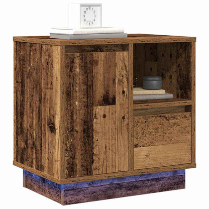 Bedside Cabinet with Drawer 2 pcs Old Wood 50 x 34.5 x 50 cm