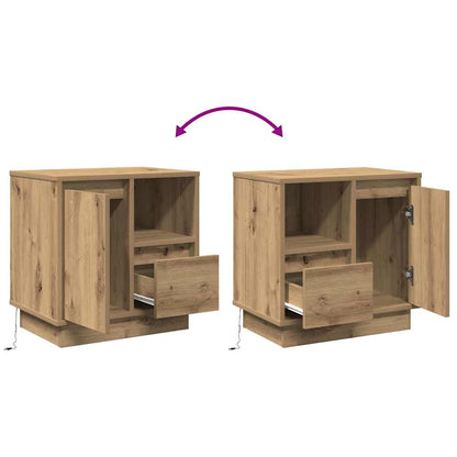 Bedside Cabinet 2 pcs Artisan Oak 50 x 34.5 x 50 cm