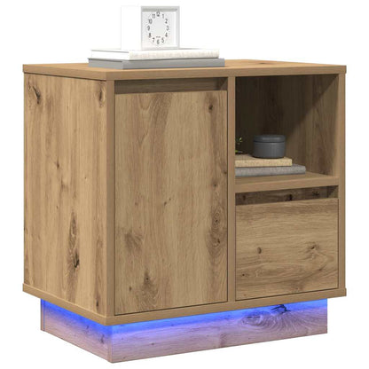 Bedside Cabinet with Drawer 2 pcs Artisan Oak 50 x 34.5 x 50 cm