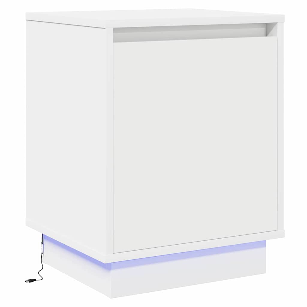 Bedside Cabinet 2 pcs White 39 x 34.5 x 50 cm Engineered wood