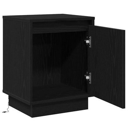 Bedside Cabinet 2 pcs Black Oak 39 x 34.5 x 50 cm