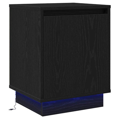 Bedside Cabinet 2 pcs Black Oak 39 x 34.5 x 50 cm